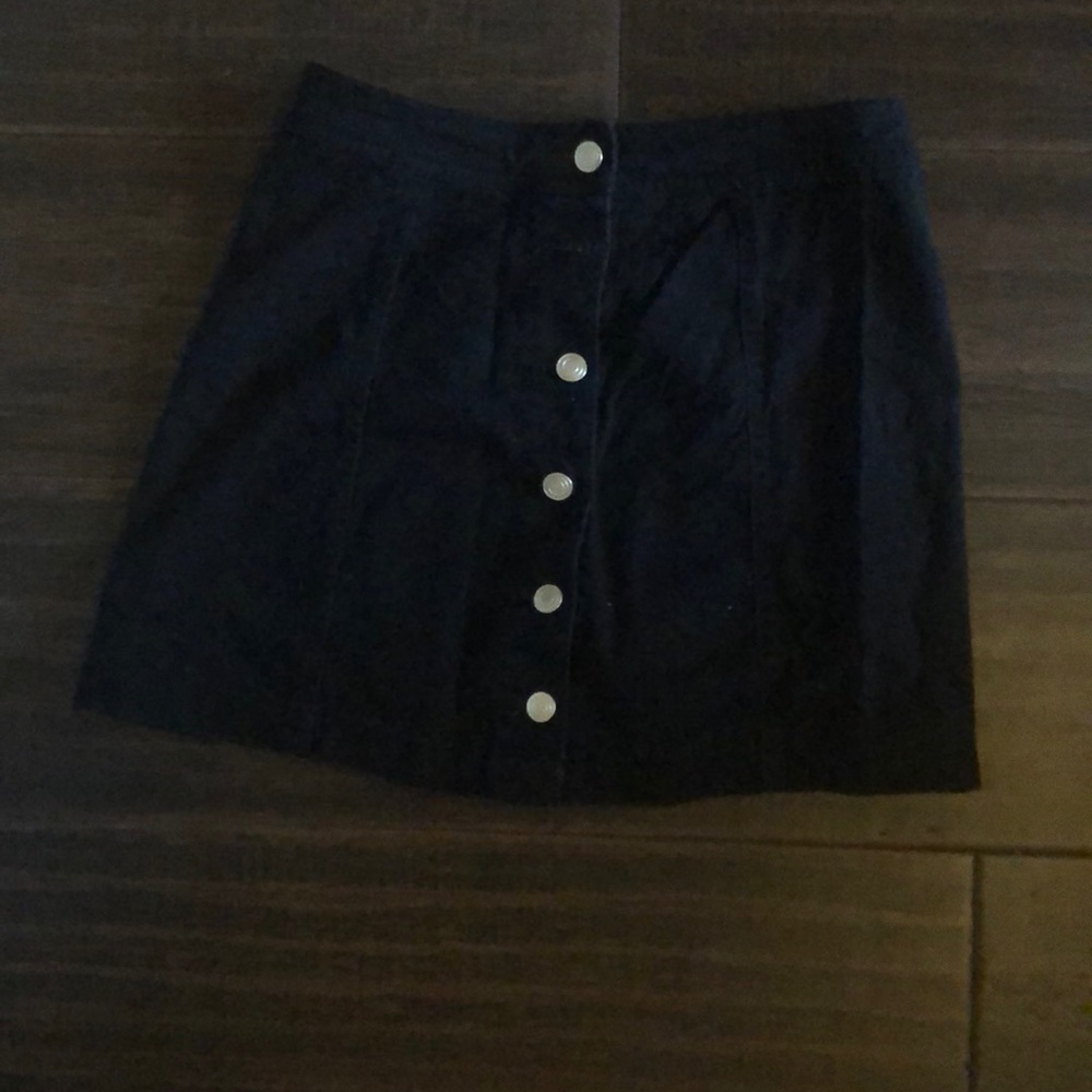 Black button up skirt